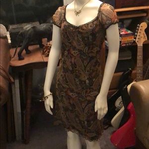 E GIRL - VINTAGE - RETRO - 90s Cute dress w/lace frill neckline - gothic goth